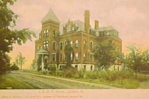 Undated Picture Postcard of the  IOOF Illinois Children’s Home First Building