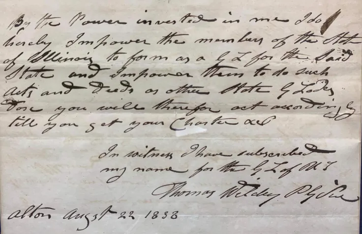 Image Thomas Wildey’s handwritten letter